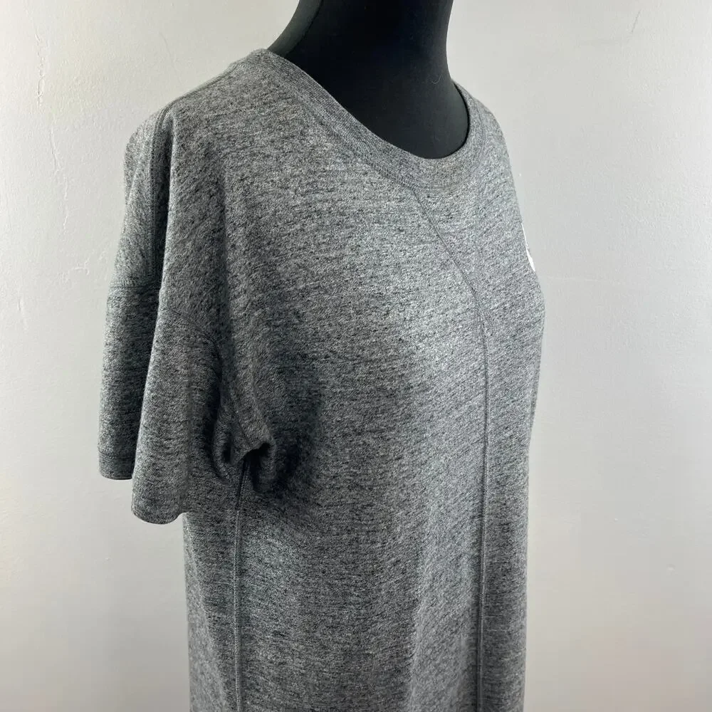 NIKE Gray Organic Cotton Short Sleeve Crewneck Casual Gym Shirt Dress Size M